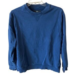 7 For All Mankind Navy Blue Relaxed Crewneck Sweater